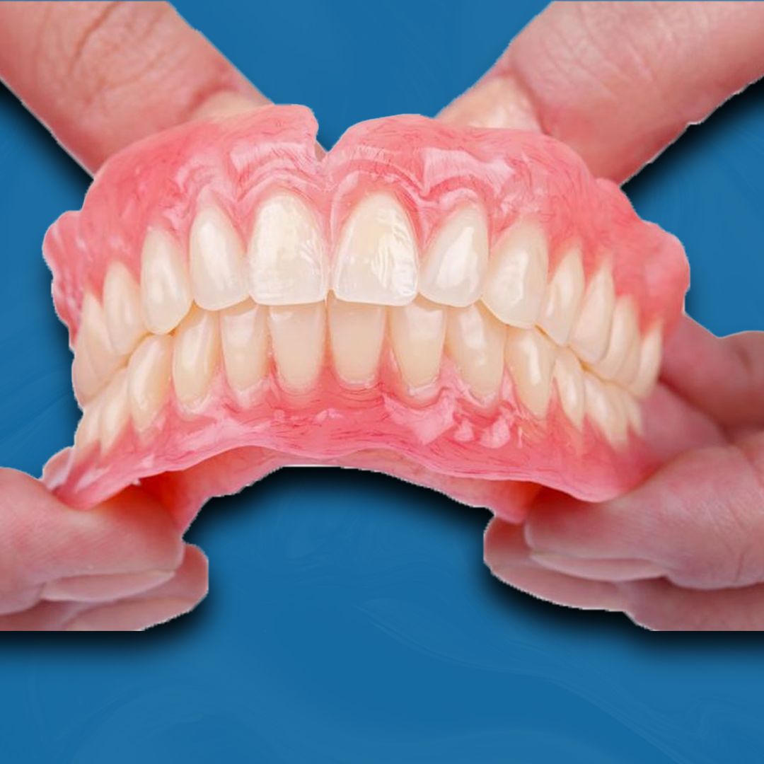 Complete Flexible Dentures Both Jaws